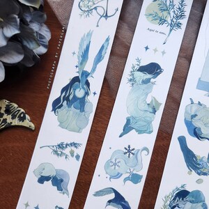 Aqui Te Amo Washi Tape, Nautical Girls Illustration Washi Tape, Art Journal, Collage Journal Decorative Sticker Tape