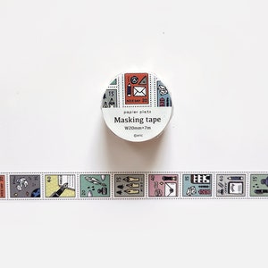 Eric x Papier Platz Washi Tape, Briefkasten, Kaffee, Schreibwaren, Schreibwaren, Schreibwaren, Washi Tape, Briefkasten für Journaling, Planer und mehr