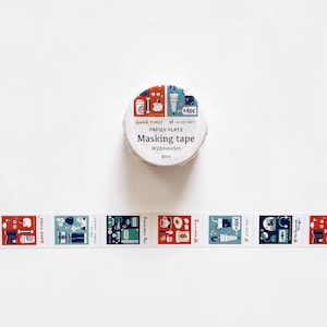 Eric x Papier Platz Good Times Washi Tape, lámina dorada, herramientas de costura cinta adhesiva para diario, decoración de planificador