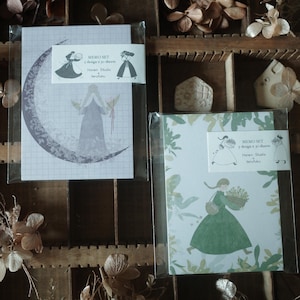 Conjunto de papel para memorandos Special Bouquet, cartão de diário Hanen Studio x Terufuk, papel para memorandos variados, diário de lixo, itens efêmeros, papel para decoupage