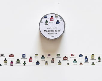 Eric x Papier Platz Ink Bottles Washi Tape