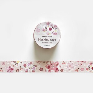 Papier Platz Kirschblüten Washi Tape, Sakura Blume, Pink Floral Masking Tape für Journal und Planner