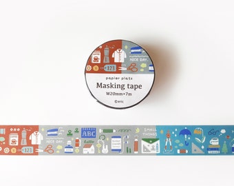 Eric x Papier Platz Washi Tape, Daily Essentials, Daily Life Small Things, Work and Home, Coffee Masking Tape for Journaling, Planner
