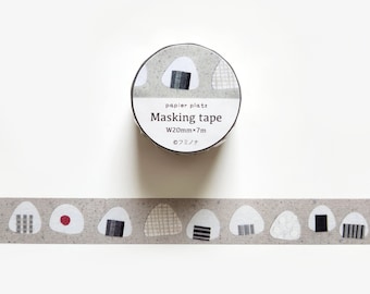 Papier Platz Onigiri Washi Tape, Japanese Rice Ball, Food Themed Masking Tape for Journal and Planner