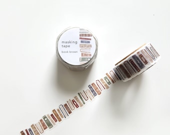 Books Die-Cut Washi Tape, Mind Wave, Reading Journal, Decorative Tape for Planner, Journal, Scrapbook, Card Making, Japanese Masking Tape