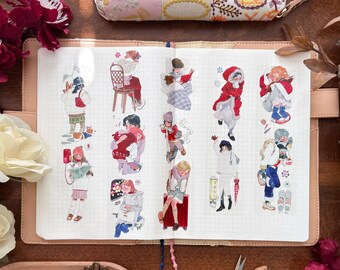 Warm Winter Washi and Clear Tape | Naonao Times Original Design Illustration Tape