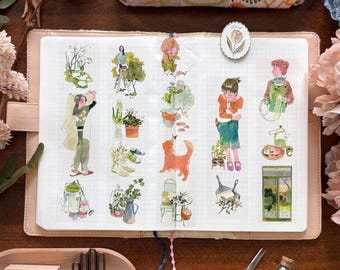 Backyard Washi and Clear Tape | Naonao Times Original Design Illustration Tape