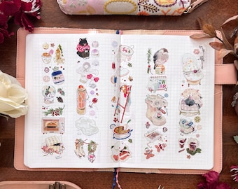 Life Washi and Clear Tape | Naonao Times Original Design Illustration Tape