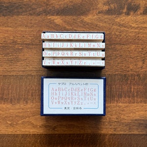 36 Sublo houten alfabetstempels, hoofdletters en kleine letters, rubberen stempels voor logboeken en knutselen