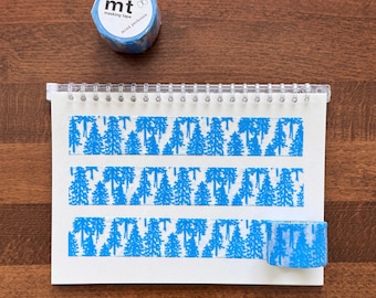 Edizione speciale * Nastro adesivo decorativo in cotone intrecciato MT x Mina Perhonen Blue Forest