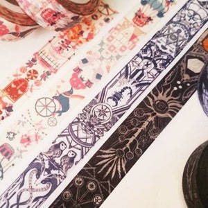 Tachibanakai Washi Tape Roll, Carriage Bubu Washi Roll, Dark and Mercy, Origin, Steampunk, Japan, Bärenzirkus