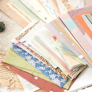 Mini blandade papperspaket, pappersprover, blommigt och vintage-temapapper för kreativ dagbok, scrapbooking, färgat papper för te och kaffe