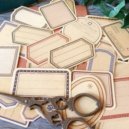 Vintage Labels Stickers Pack Ephemera Label Stickers Etsy