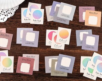 40PCS Specialty Paper Color Cards, Journaling Card Blanks, Rainbow Paper for Stamping, Mini Memo Textured Paper for Junk Journal and Planner