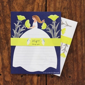 Cozyca Vestido de noche Juego de papel de carta y sobre, Princesa, Hiiragi Yuka, Papel de papelería para escribir, Diario de cuento de hadas y Manualidades