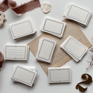 40PCS Blank Paper Labels, Minimalist Label Tag, Paper Sticker for Junk Journal, Vintage Journal and Planner, Ephemera