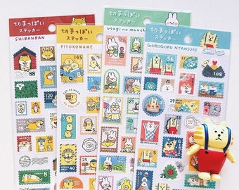 Mind Wave Charakter Stempel Aufkleber, süsse Tiere Restaurant, Hase, Bär, Katze, Hund Aufkleber für Journal, japanisches Briefpapier