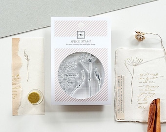 MU Lifestyle Record Life Splice Stamp NO. 7, Sketch Life, Dandelion Clear Silicone Stamp, Decorative Stamp for creative journal and Planner