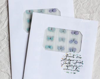 LCN Design Studio Shell Butterflies Print On Stickers