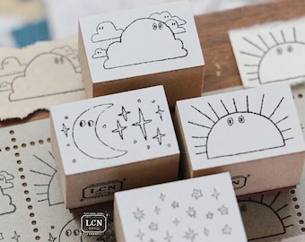 Weather Rubber Stamp | LCN Design Studio Wooden Stamp