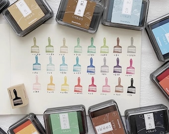 Shachihata Iromoyo Ink Pad (Serie B), Colori Assortiti Inchiostro per Stamping per Scrapbook, Journal, Planner e Card Making, Tampone Inchiostro a Base di Olio