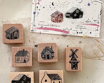 Little House Series Wood Mounted Polymer Stamps
