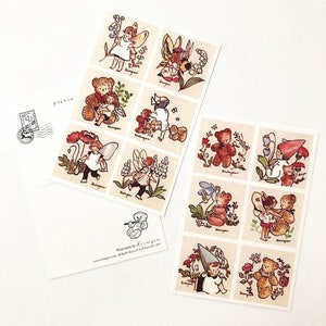 Ensemble de cartes postales Krimgen printemps été 2020, fée des fleurs, pique-nique, carte postale illustrée d'artiste pour courrier postal, filles vintage Carte de vœux