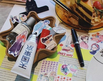 Breeze Masking Tape, Girls Daily Life Illustration Washi and PET Tape, Spring Scenery, Picnic,  Sticker Tape for Art Journal, Collage