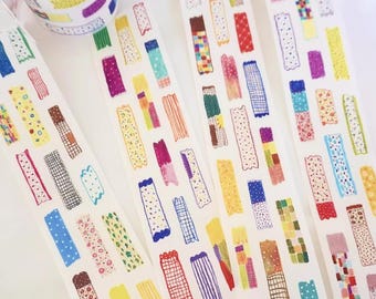 Strisce di tessuto pretagliate YuanQQ, nastro adesivo Washi