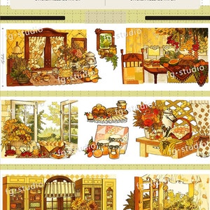 Tape Sample, Rear Window Washi and PET Tape Sample, Rustic Wood Cabin, Kitchen, Home, Building, Extra Wide Background Sticker Tape