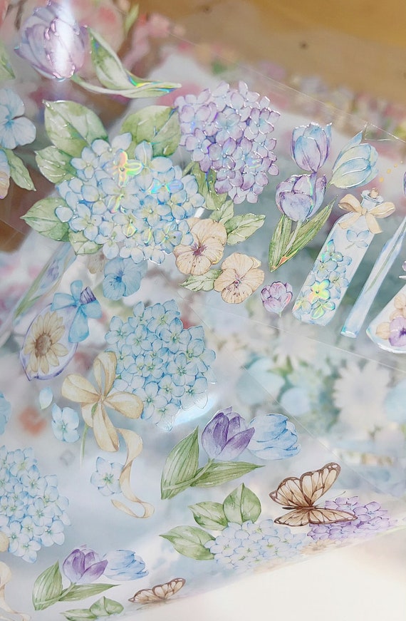 淡い紫陽花 海外マステ 繊細で美しい!!梅雨のお花”紫陽花のマステ