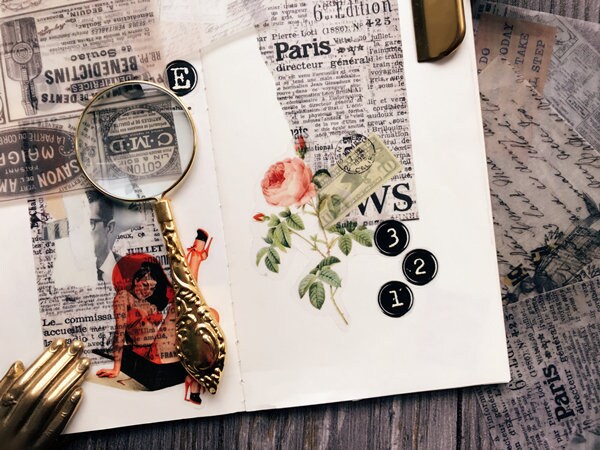 Dizdvizd Scrapbooking Adesivi, 240 pezzi di Adesivi Decorativi Trasparenti in PET, Adesivi con