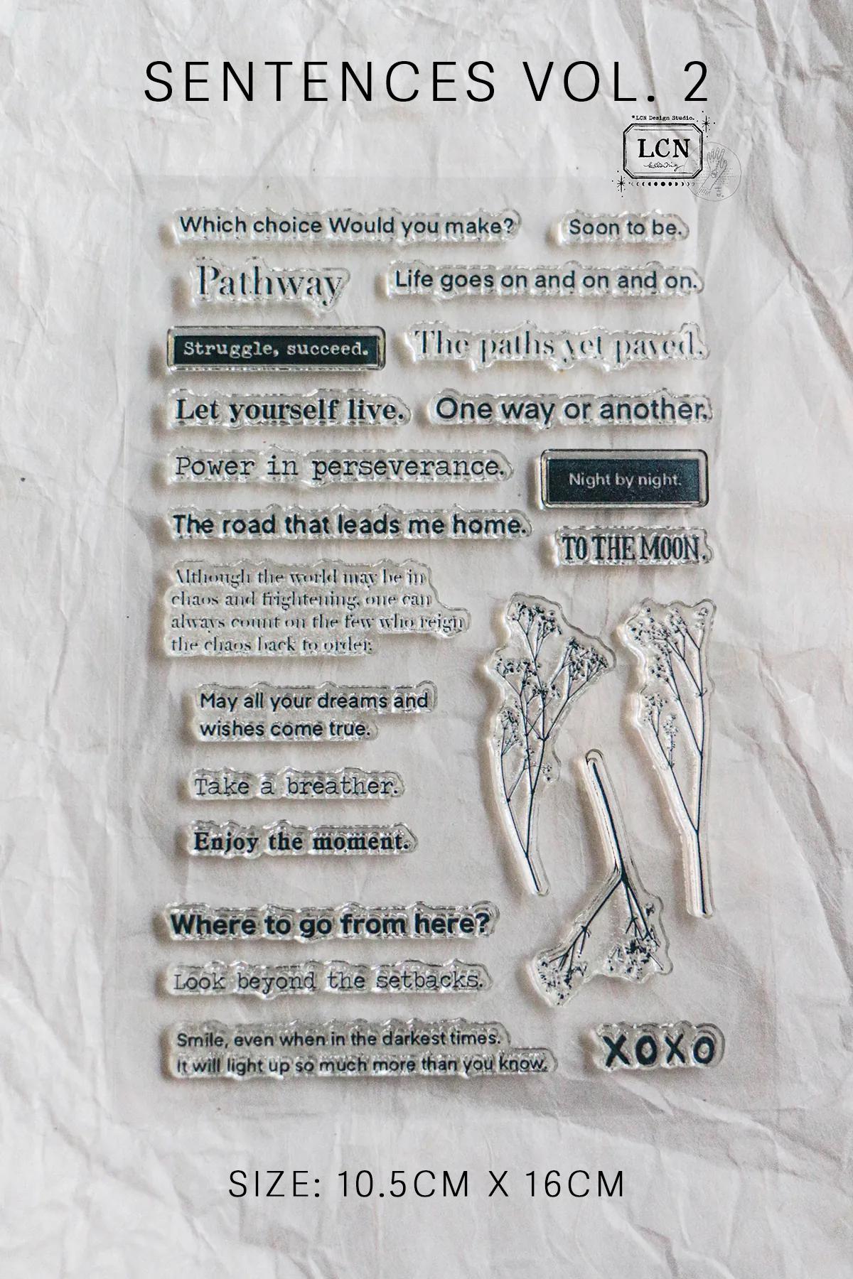 Sentence Acrylic Cling Stamps Set, LCN Design Studio, Words and Poems ...