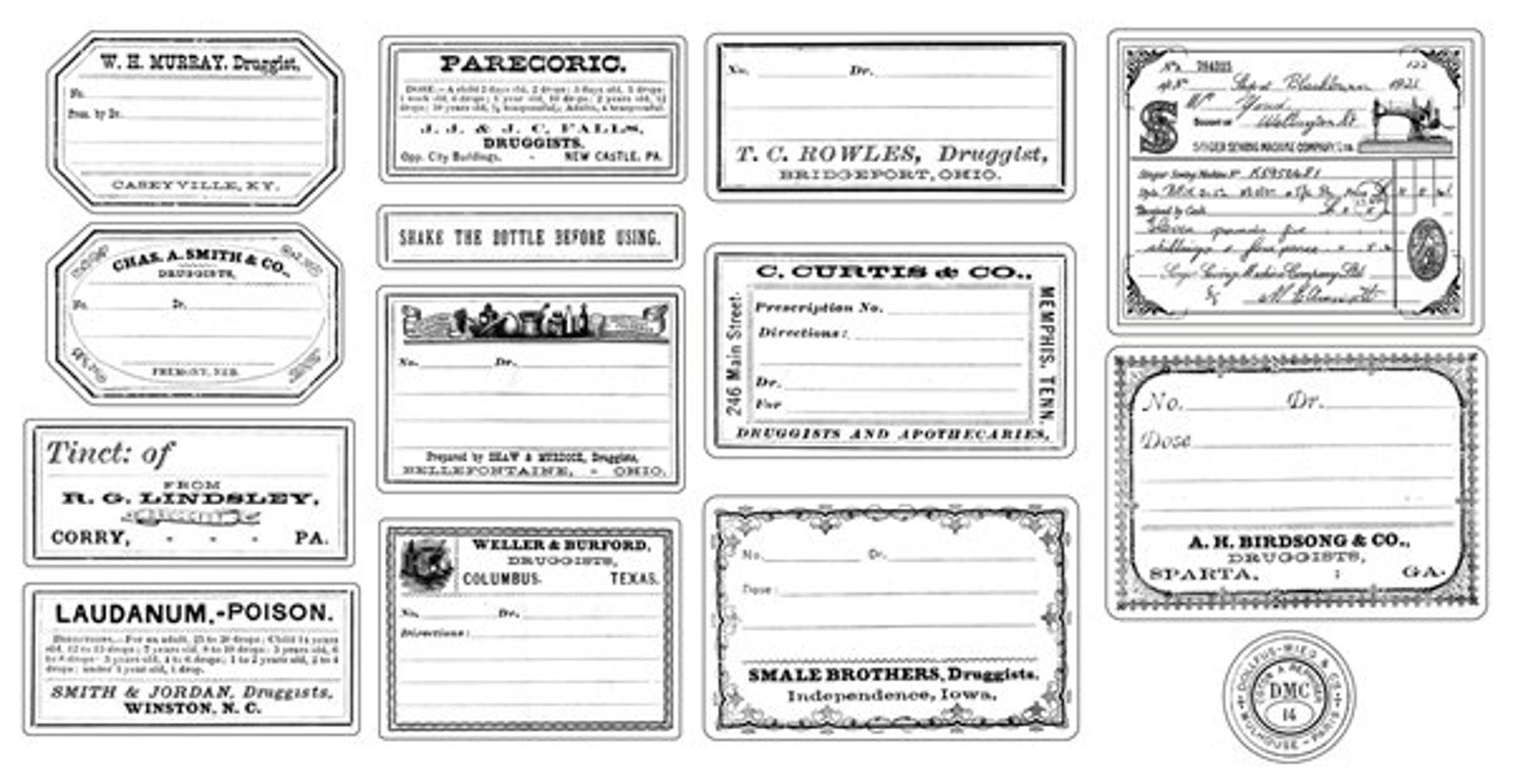 Vintage Labels Stickers Pack Ephemera Label Stickers - Etsy