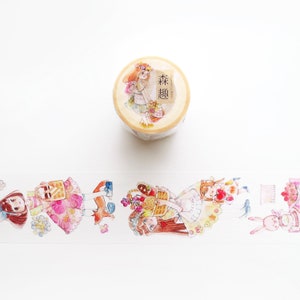 Girls Washi Tape, Cruise, Picnic Washi Roll, Mermaid, Jellyfish Masking Tape, Deco Tape for creative journal,