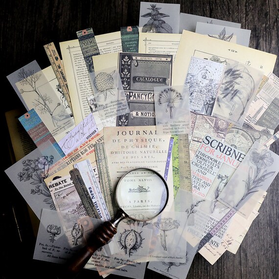 small gift for crafters EphemeraJunk JournalingScrapbook Making 30 Piece Organised Planner JournalScrapbooking Kit