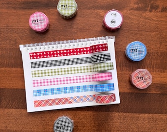 Taśmy washi w kratkę i szachownicę MT, dekoracyjna taśma maskująca