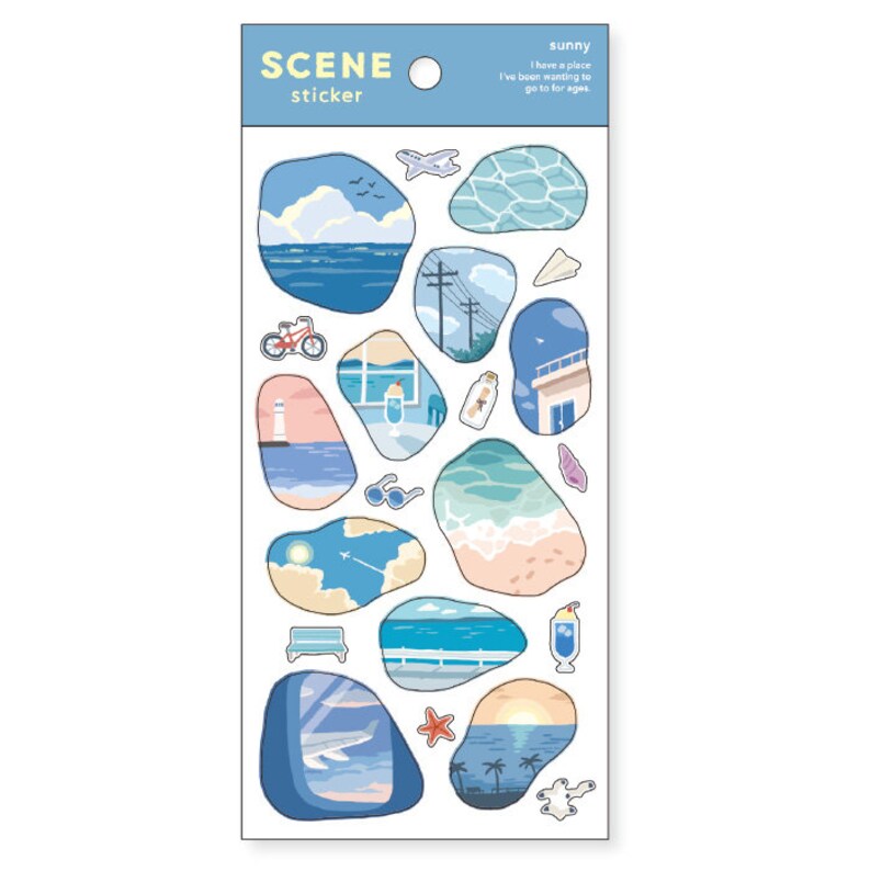 Mind Wave Scene Series Sticker Sheets, Cityscape, Scenery, Clouds ...