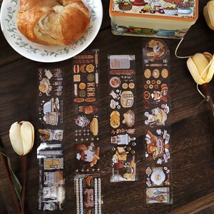 Bread Workshop Clear and Washi Tape, Original Illustration Masking Tape