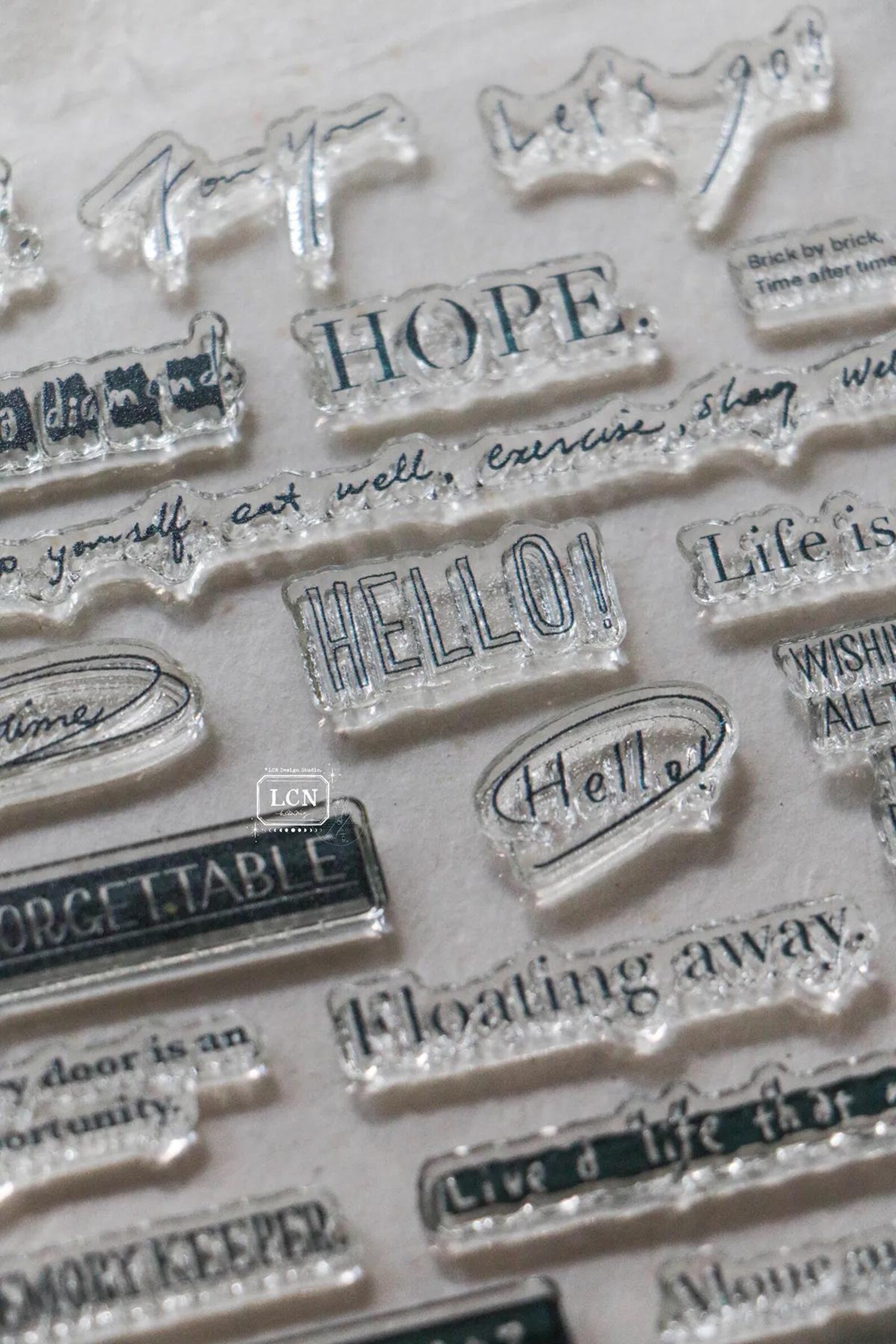 Sentence Acrylic Cling Stamps Set, LCN Design Studio, Words and Poems ...