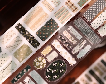 Floral Patchwork Washi and PET Sticker Tape