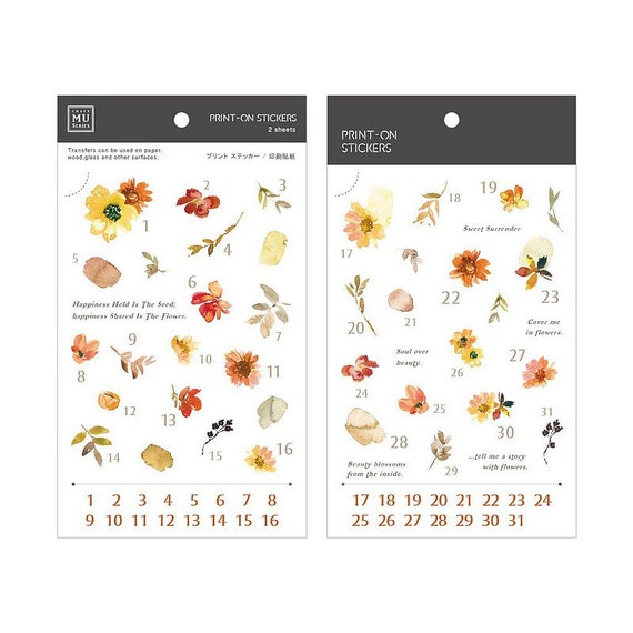 21 PCS Vintage Plants Stickers Pack, Translucent Botanical Sticker Sack,  Planner, Scrapbooking, Plants, Garden, Floral, Junk Journal 