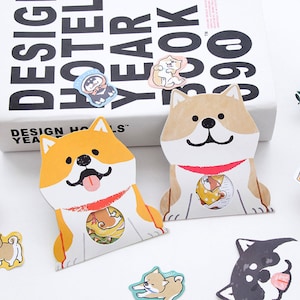 Mindwave Shiba Inu Sticker Flakes, Dogs, Puppy Stickers Pack, Journaling Sticker Set, Kawaii Stationery