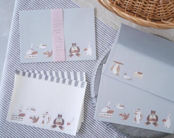 Tobimatsu Shochirou Letter Set | Animal Bakery Letter Writing Paper