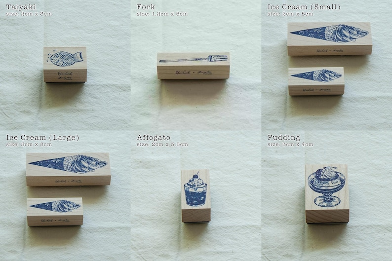 Cafe Food Series A Rubber Stamps, Jennyan X Blanbook Original Design