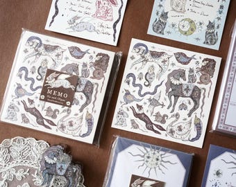 Book of Secret Candles Volume 2 Memo Pad, Moonchild Groceries Original Design Stationery