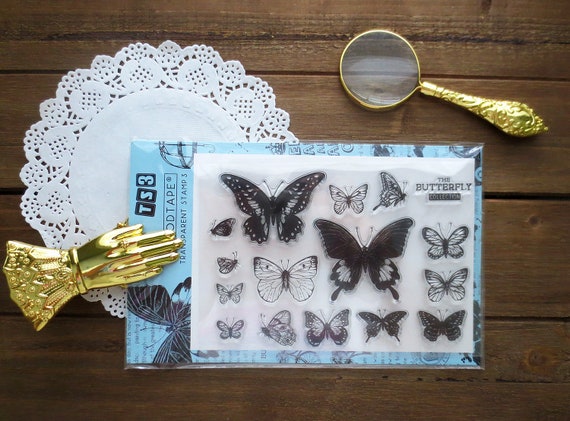 Butterfly Alphabet clear stamp/ letters Transparent Stamp /journaling clear  stamp / Bullet Journal Stamp/ alphabet and number clear stamp