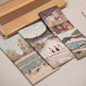 Carnet de notes du voyageur Wanle Studio Scenic Walk série, cahier blanc vierge, recharge TN, carnet de voyage, carnet d'art, carnet de collage