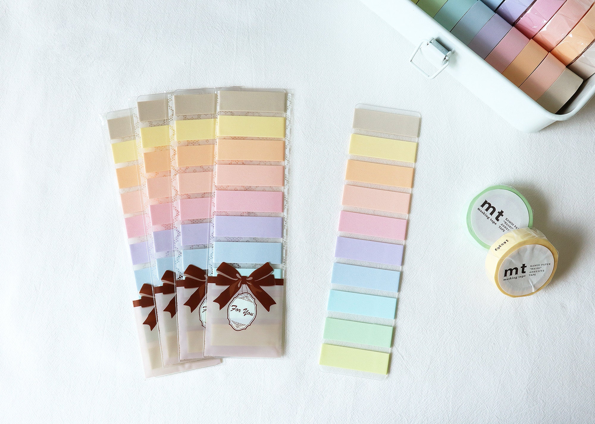 7 Pastel Colors Washi Tape 12 Rolls Set