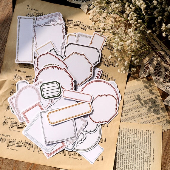 vintage labels stickers pack canvas print label stickers etsy